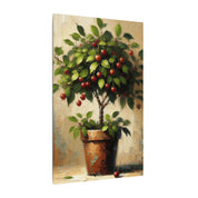 Rustic Cherry Tree In Pot Canvas
