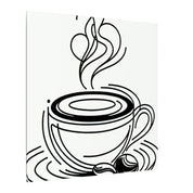 Minimalist Coffee Cup Sketch Canvas