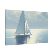 Serene Voyage Sailboat Painting Canvas