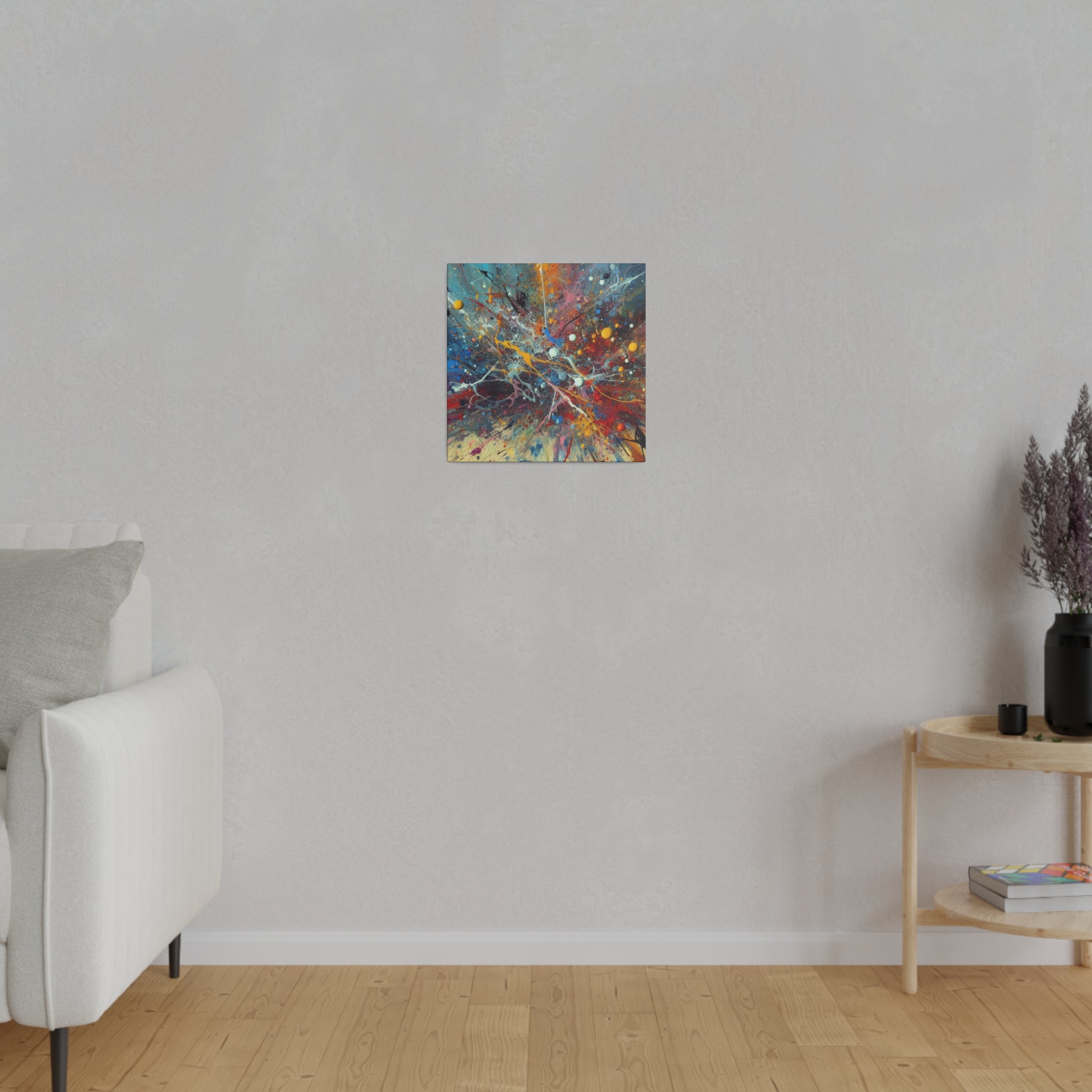 Bold Splatter Paint Abstract Art Canvas