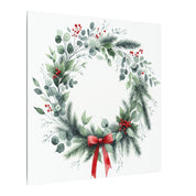 Watercolor Christmas Wreath Canvas