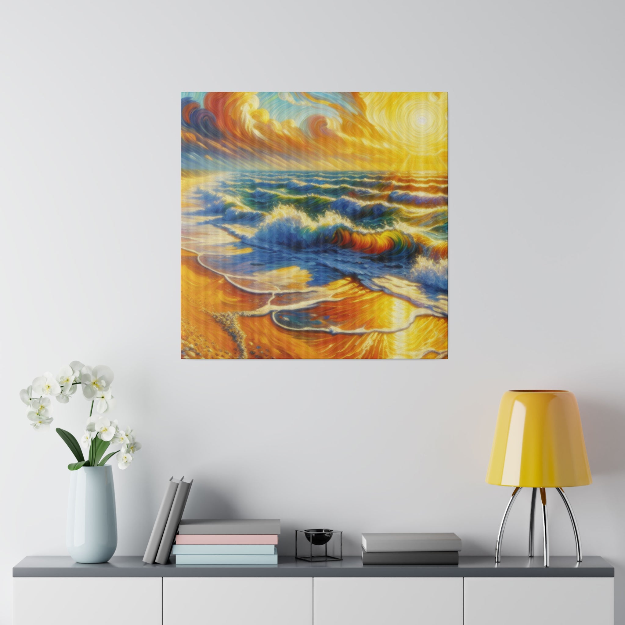 Vibrant Coastal Impressions Beach Painting Canvas