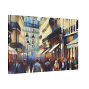 Chromatic Urban Symphony French Street Painting Canvas