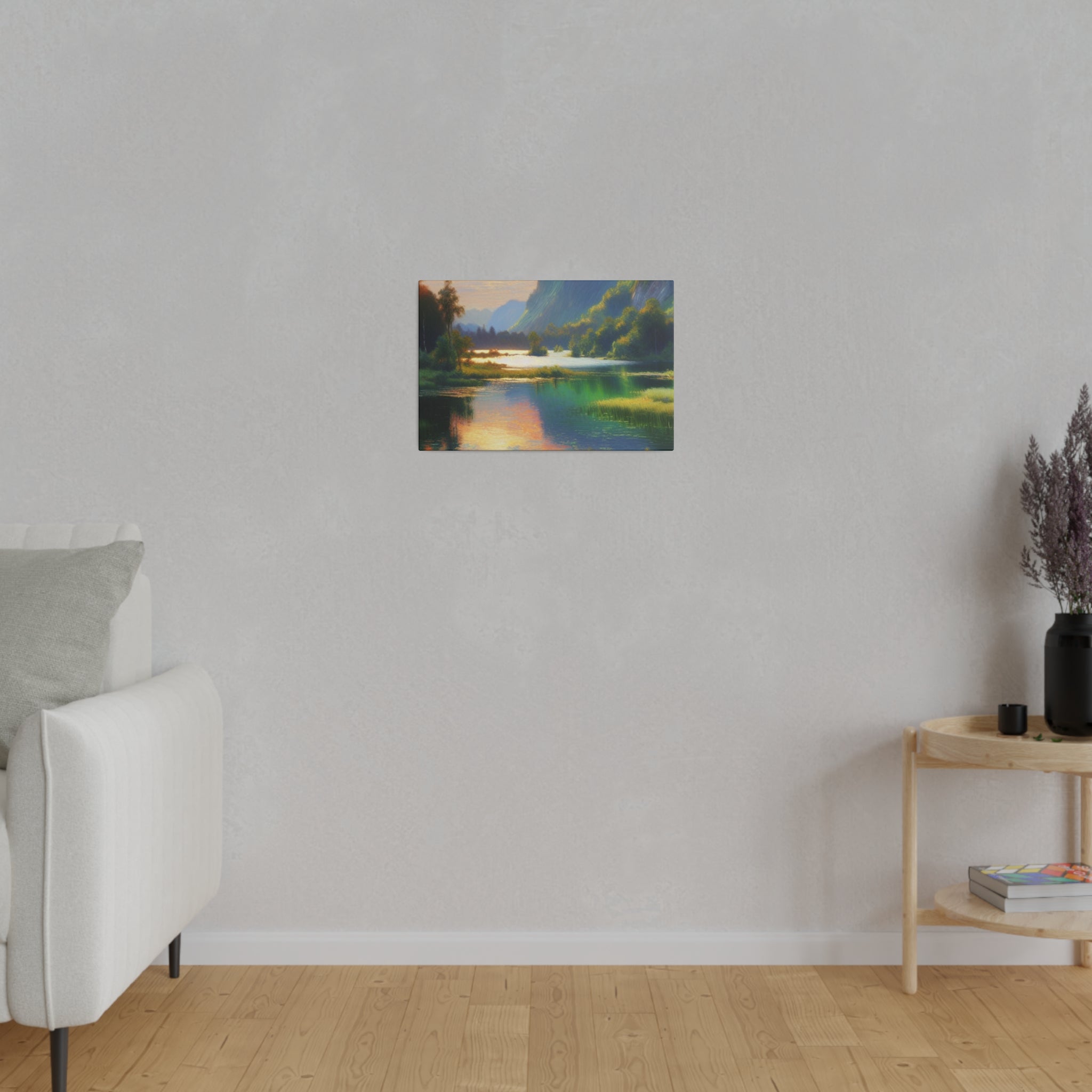 Serene & Silent Lake Reverie Lake Painting Canvas