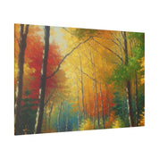 Autumnal Symphony Blaze Fall Painting Canvas