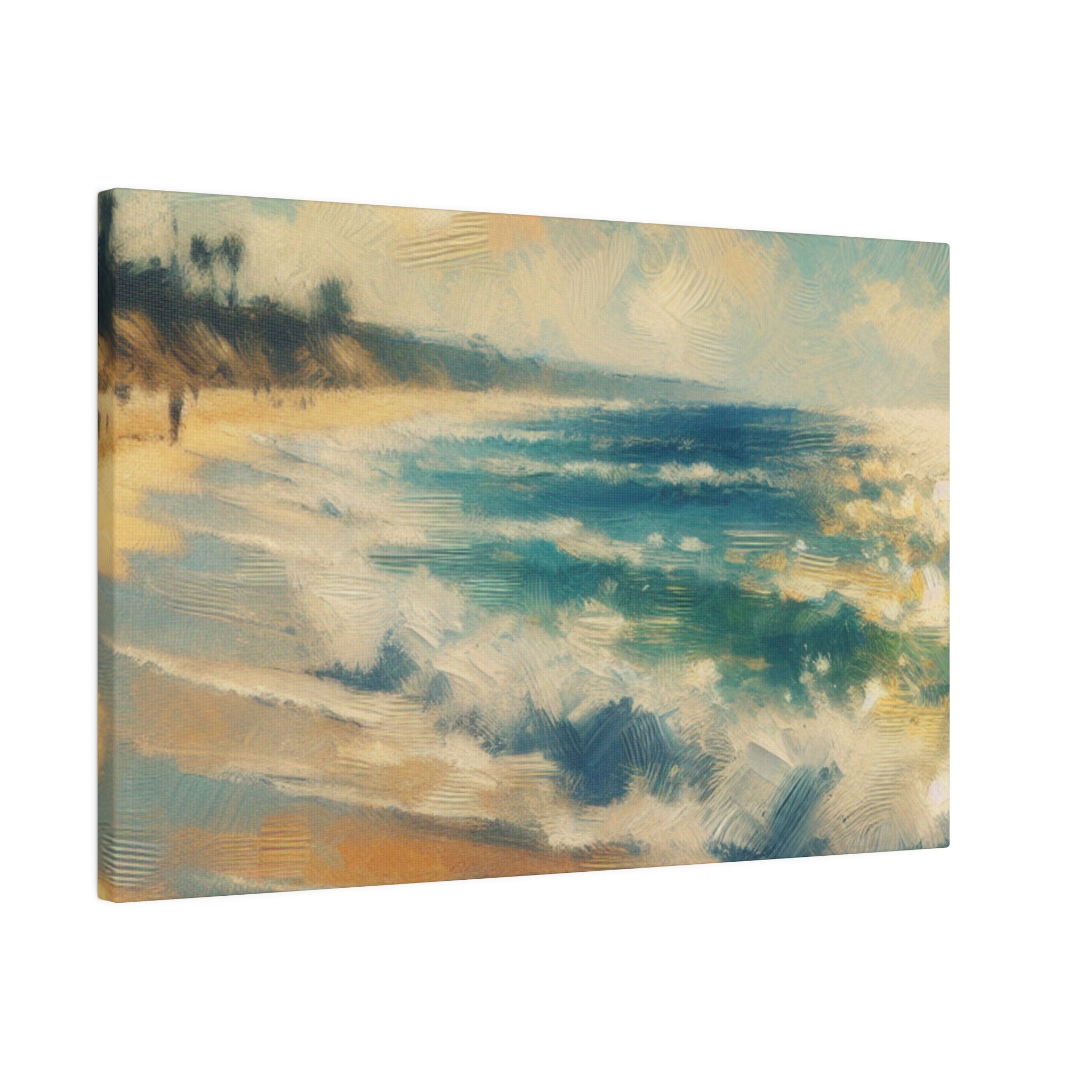 Tranquil Beachscape Beach Painting Canvas