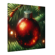 Red Christmas Ornament Canvas