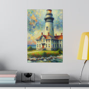 Beacon Of Light Coastal Wall Art Lighthouse Painting Canvas