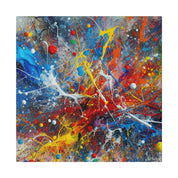 Striking Splatter Art Abstract Painting Canvas