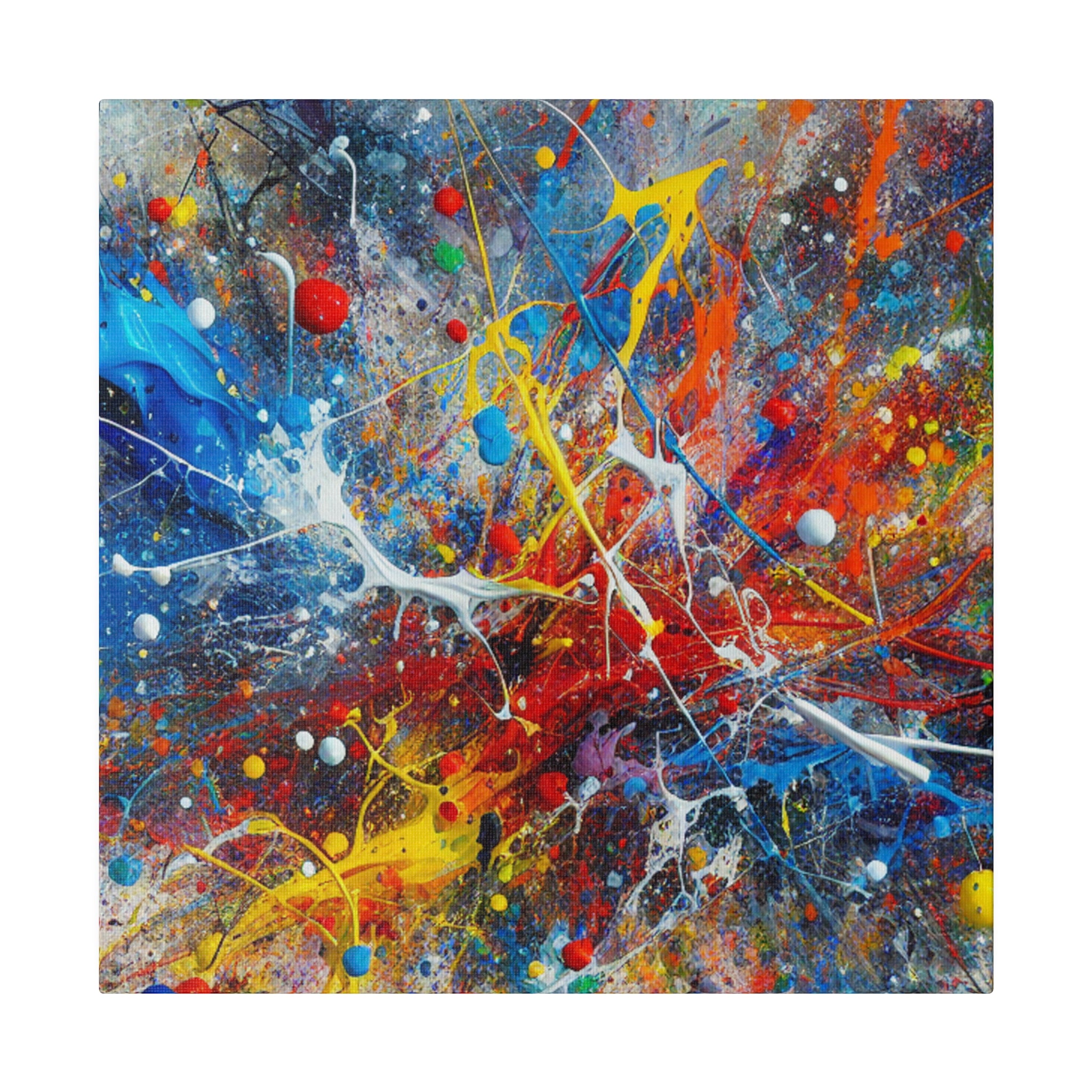 Striking Splatter Art Abstract Painting Canvas