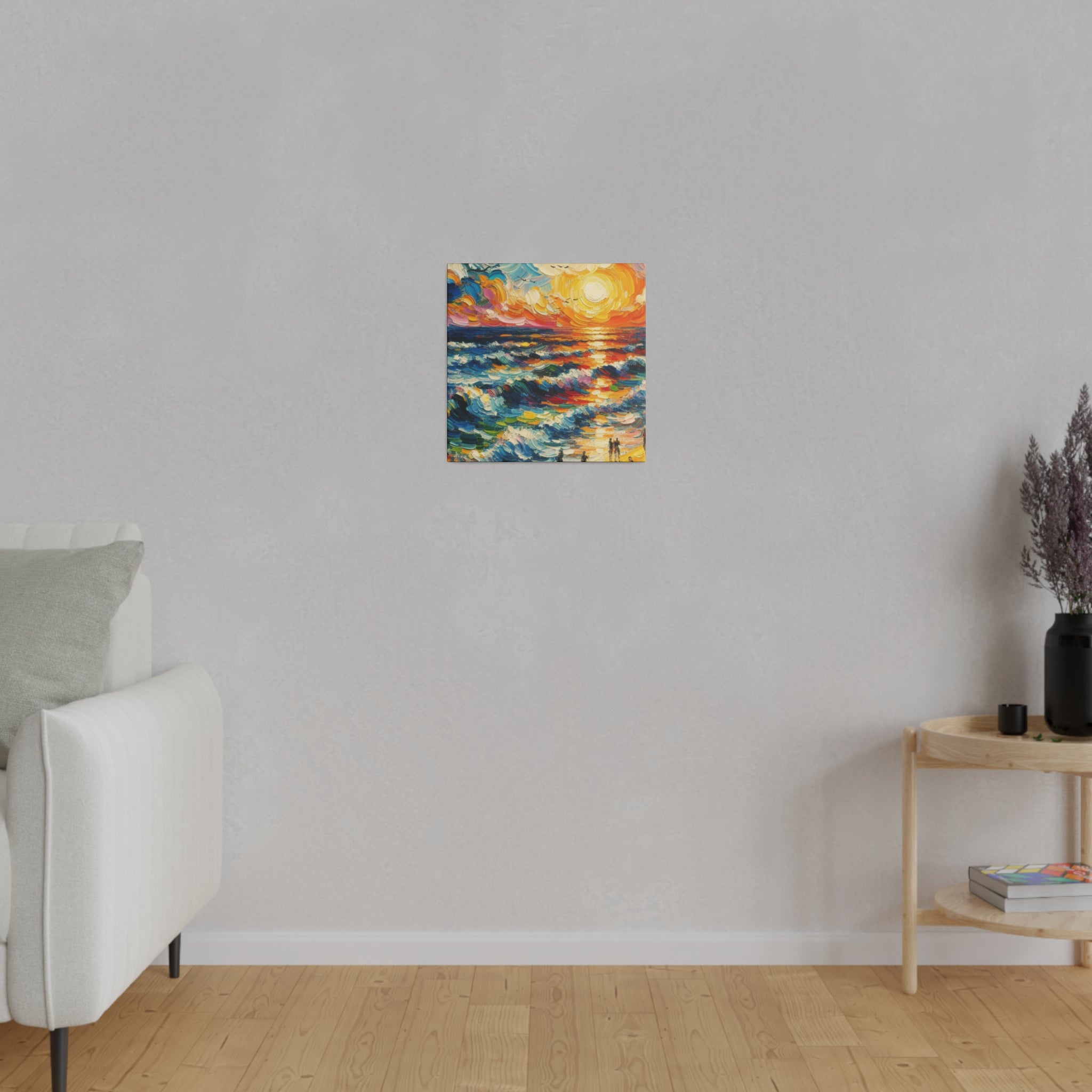 Vibrant Expressionist Seascape Beach Artwork Beach Painting Canvas