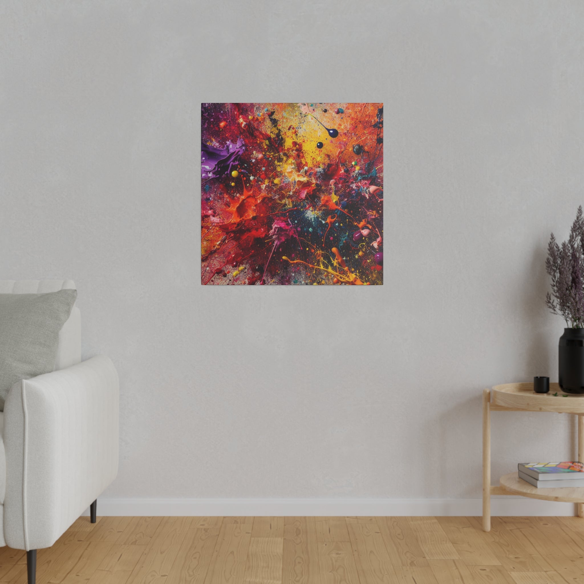 Splatter Expression Color Splash Abstract Artwork Canvas