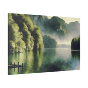 Serene Solitude Lake Whispers Lake Painting Canvas