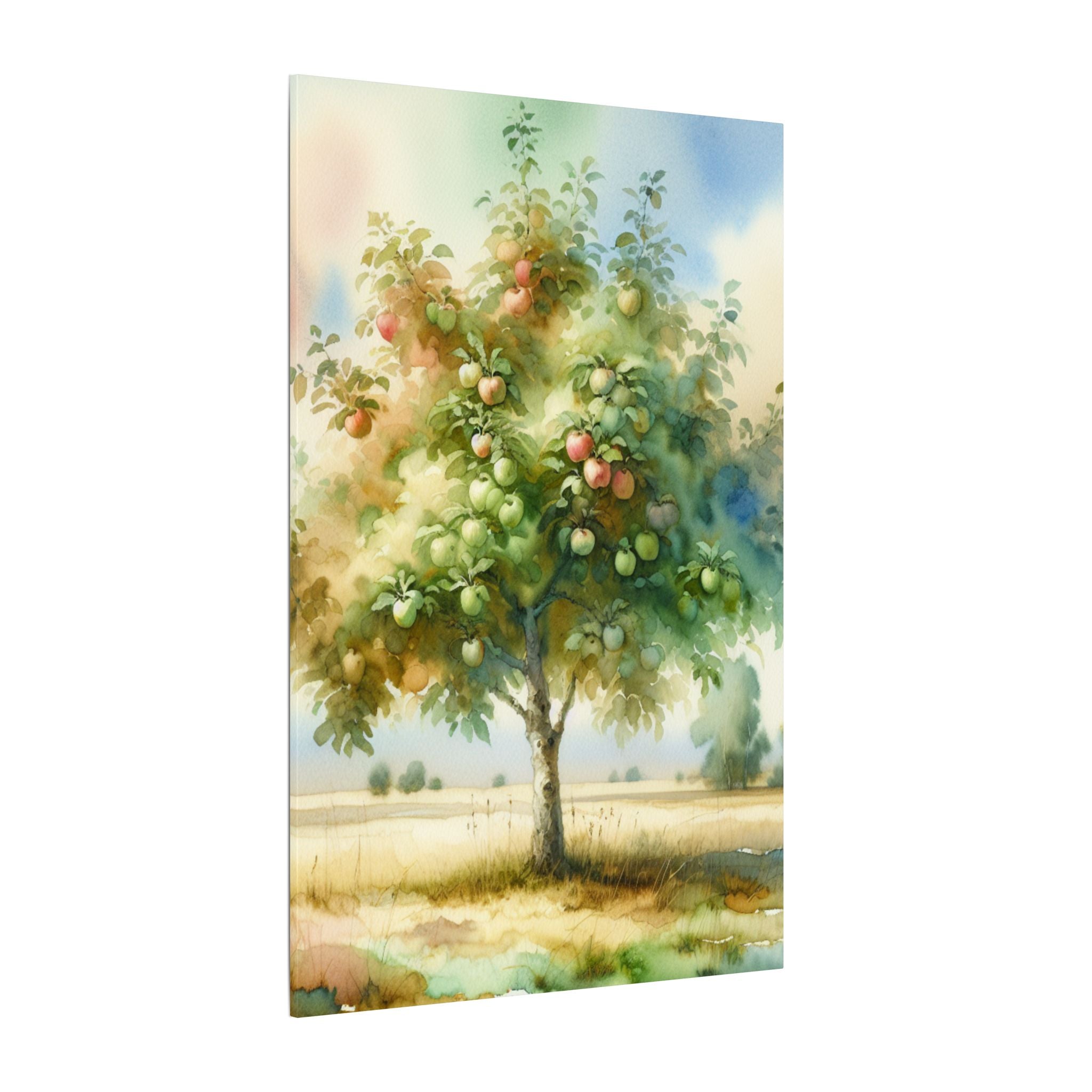 Solitary Apple Tree Pastoral Canvas
