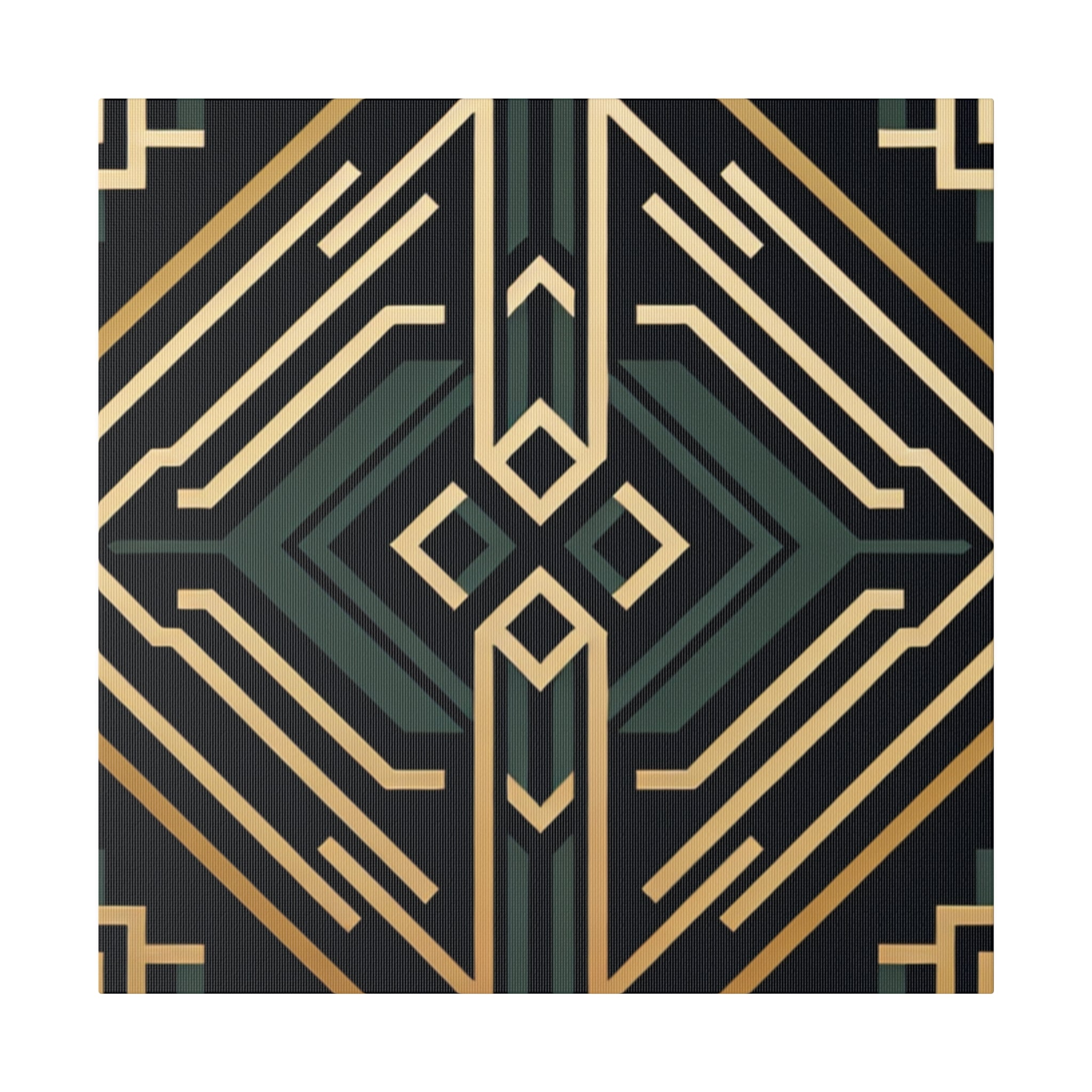 Deco Charm Elegance Pattern Art Deco Wall Art Canvas