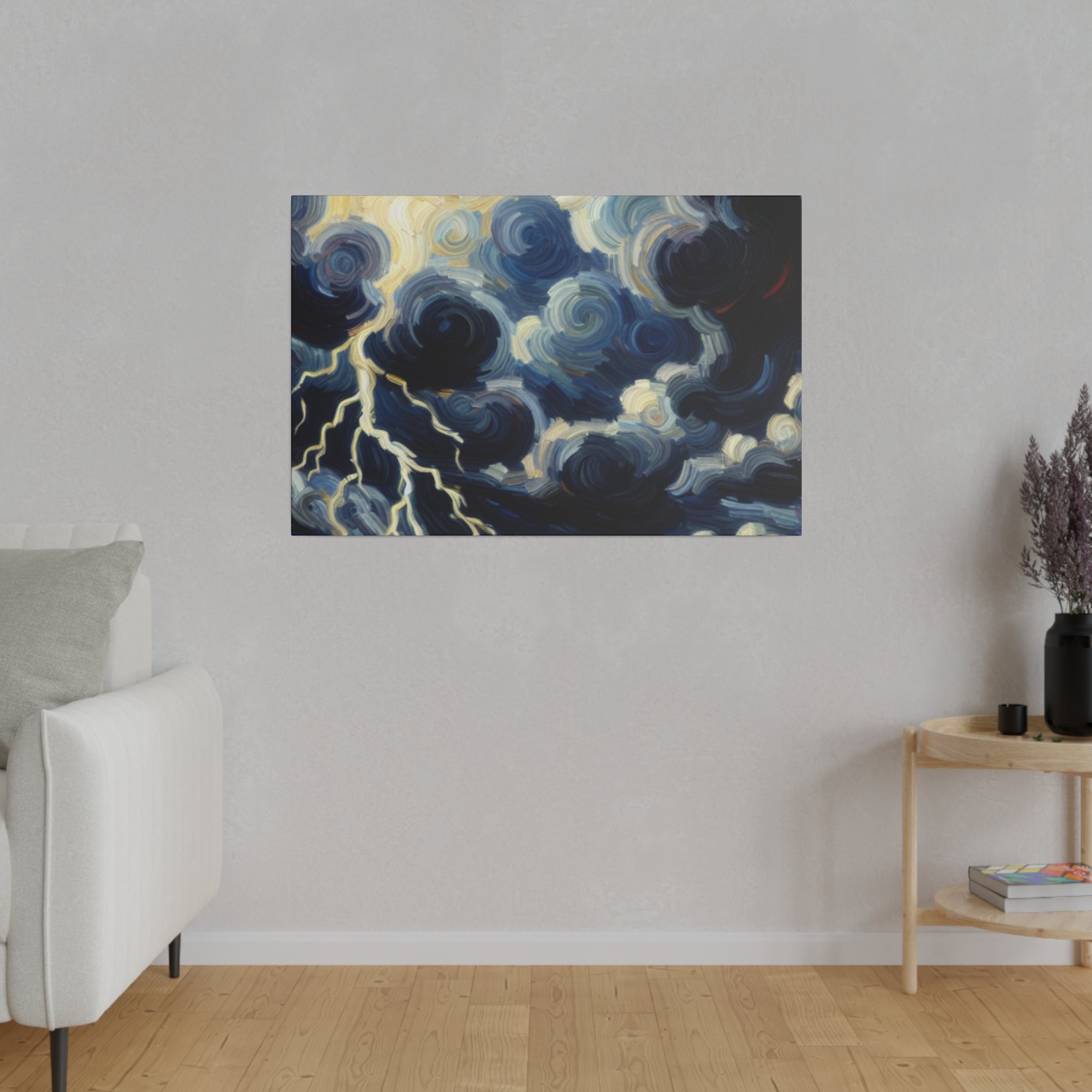 Storm's Ethereal Dance Landscape Painting Canvas