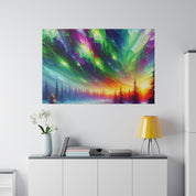 Aurora Ice Caps Northern Lights Painting Canvas