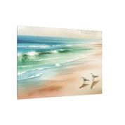 Seagulls by the Shoreline Canvas