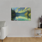 Serenity Lake Mirage Lake Painting Canvas