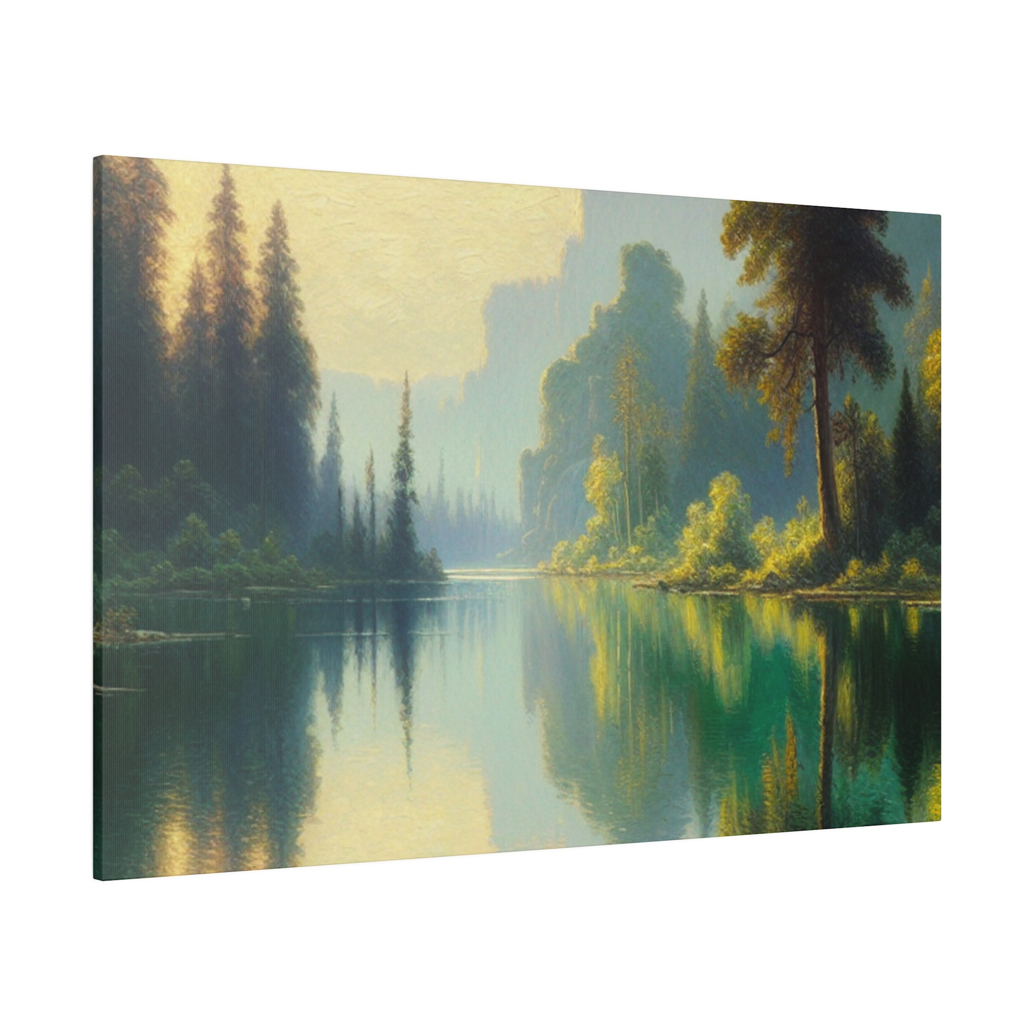 Serene Lake Melody Lake Painting Canvas