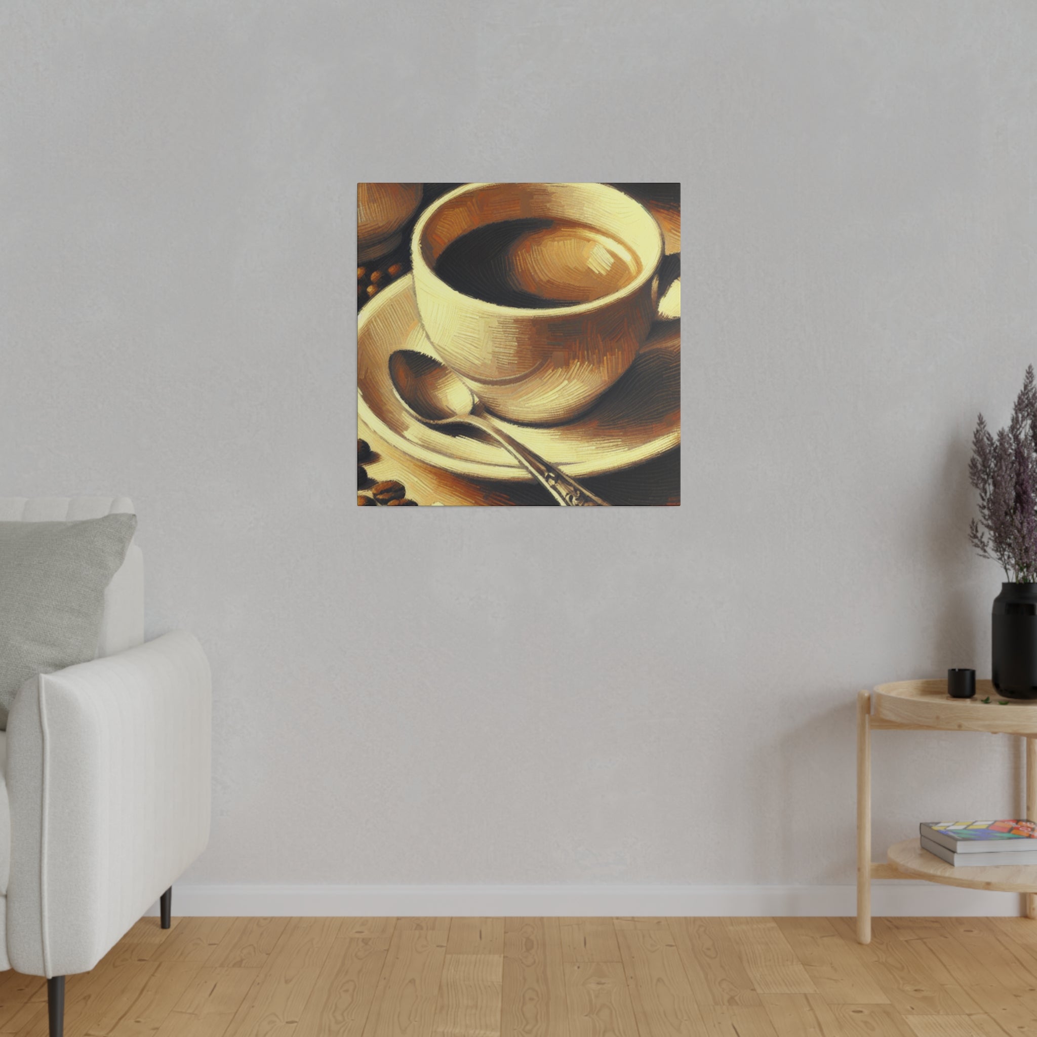 Rich Brown Aroma Impressionist Painting Coffee Painting Canvas