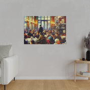 Sunrise Coffee Whispers European Cafe Artwork Canvas