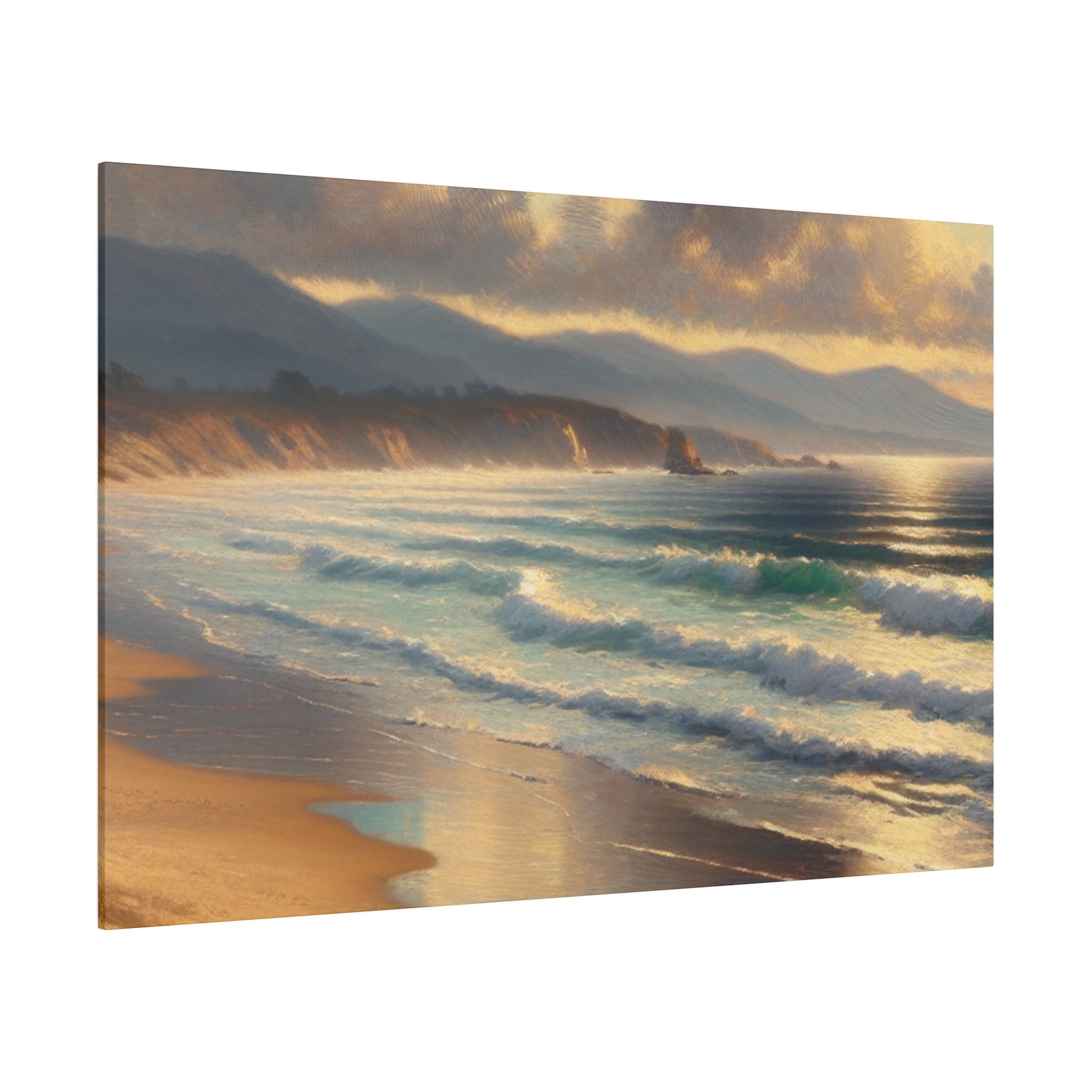 Coastal Whispers Beach Painting Canvas