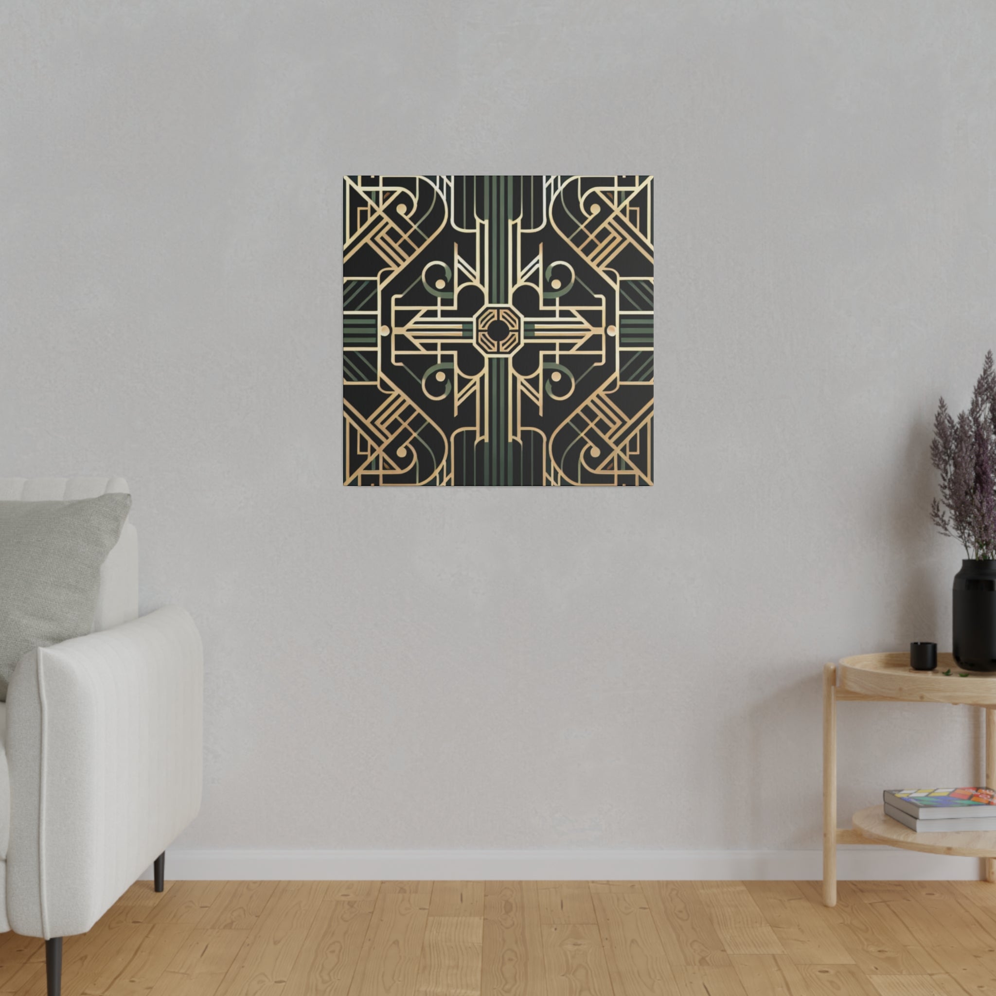 Deco Distinction Elegance Pattern Art Deco Wall Art Canvas