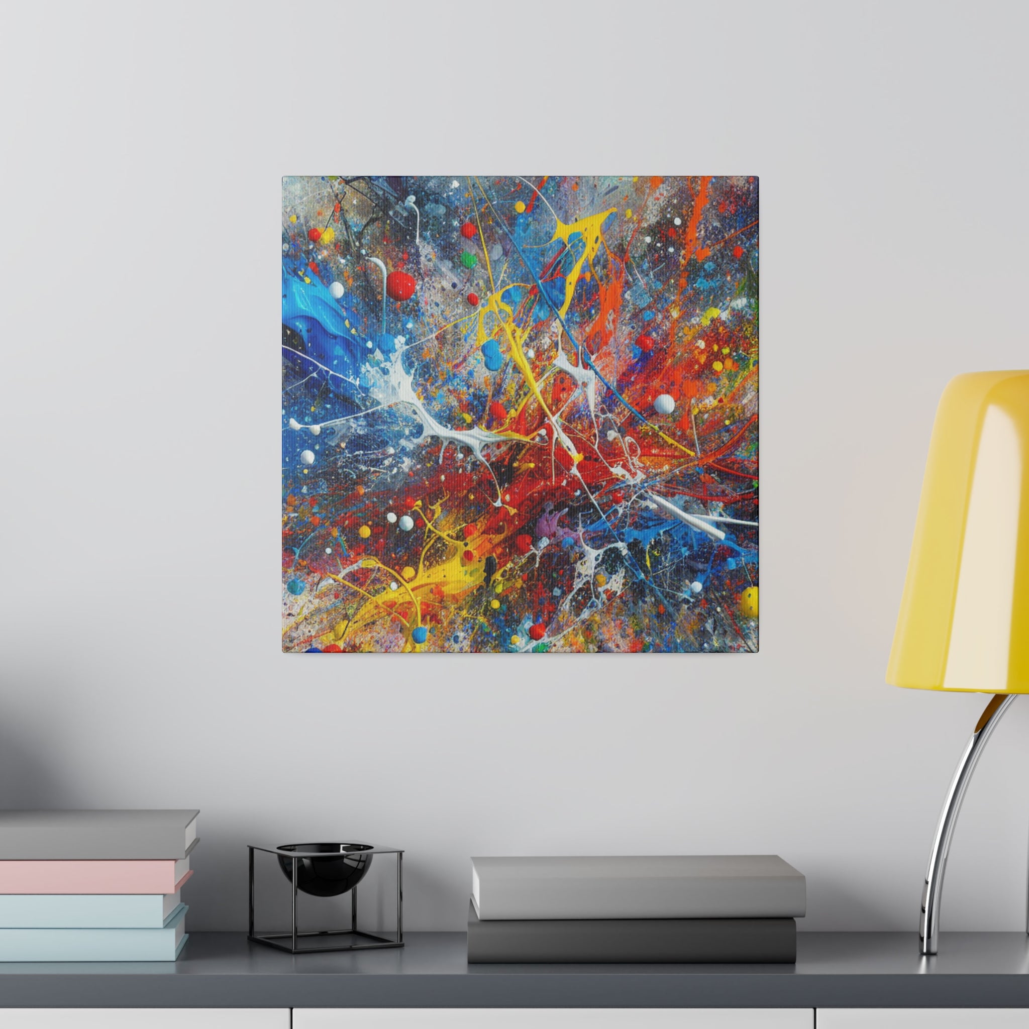 Striking Splatter Art Abstract Painting Canvas