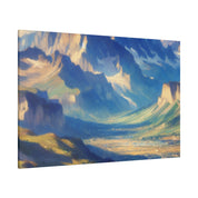 Light Meets Land Mountain Landscape Painting Canvas