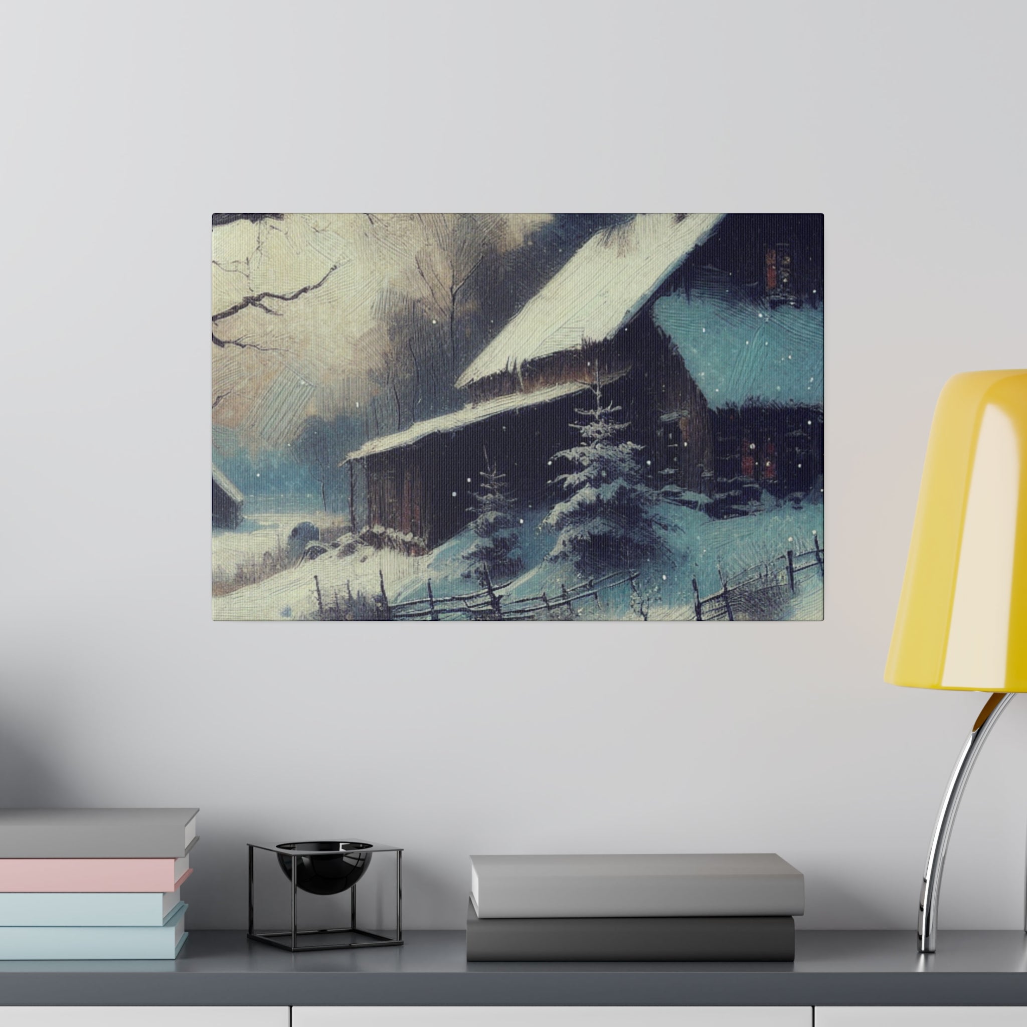 Winterscape Reverie Snowy Winter Painting Canvas