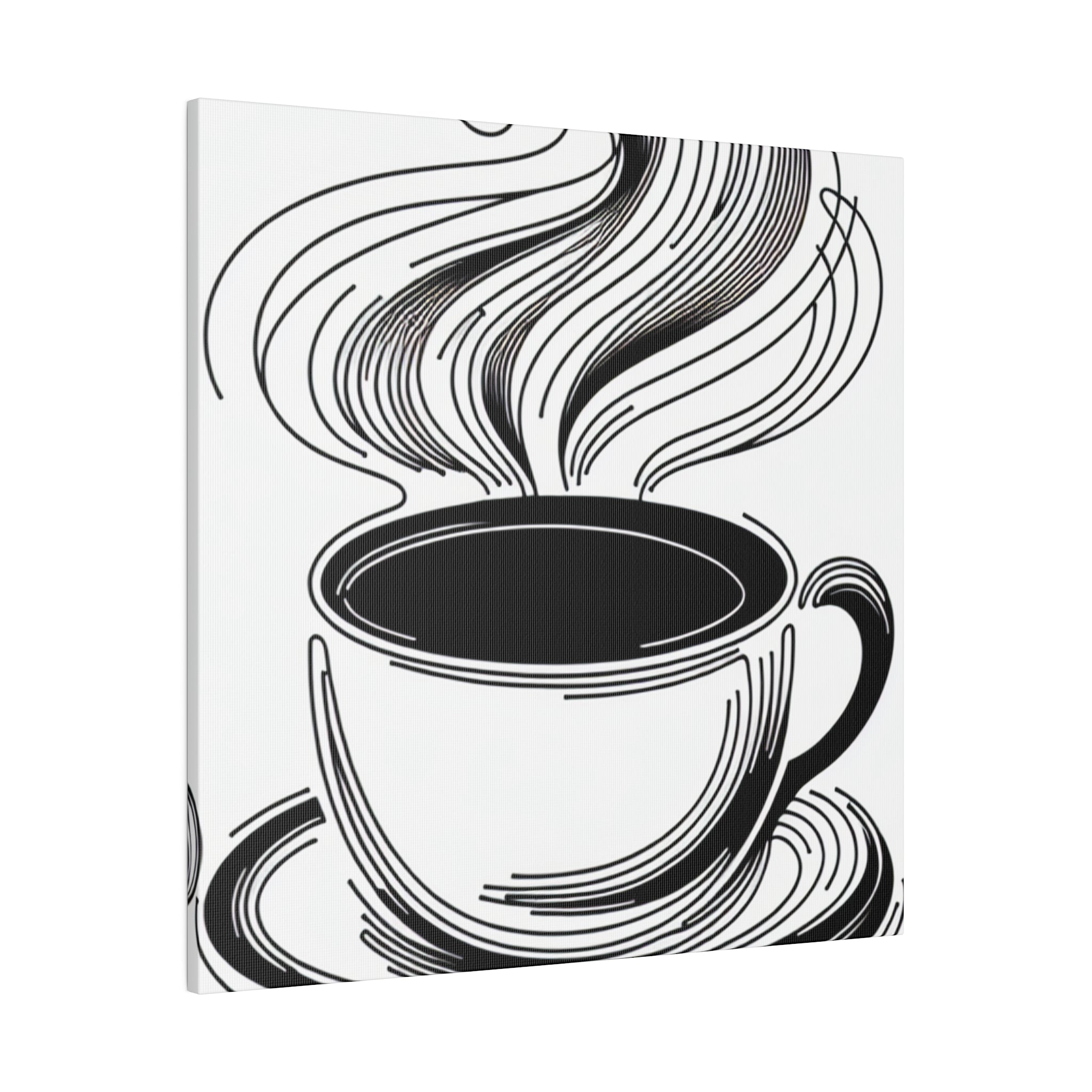 Minimalist Awakening The Essence of Coffee Art Coffee Art Canvas