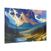 Serene Brilliance Mountain Landscape Painting Canvas