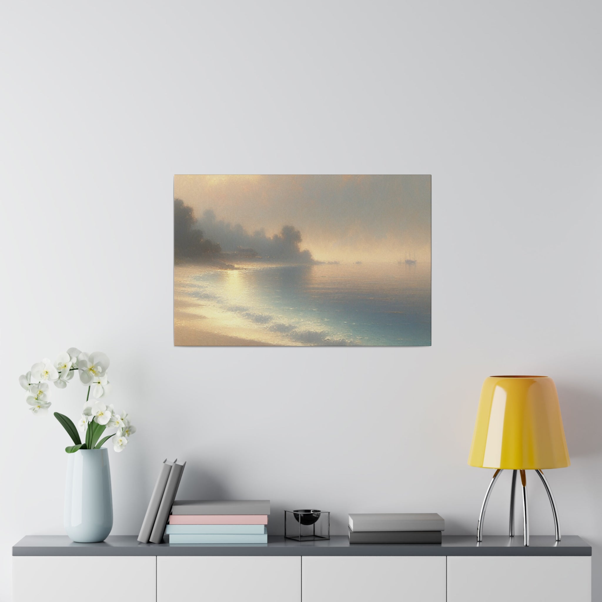 Mystic Shoreline Beach Painting Canvas