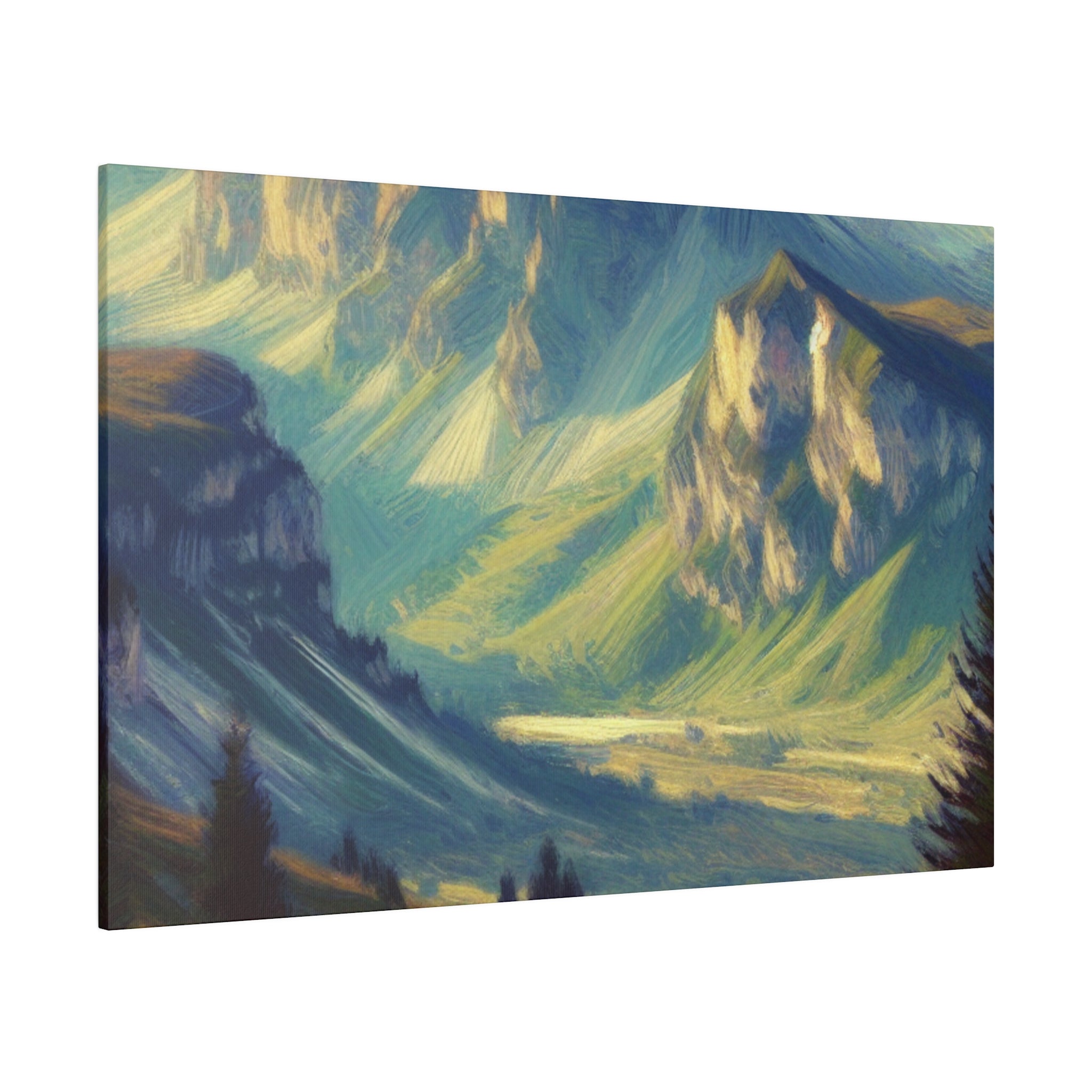 Majestic Nature Mountain Landscape Painting Canvas