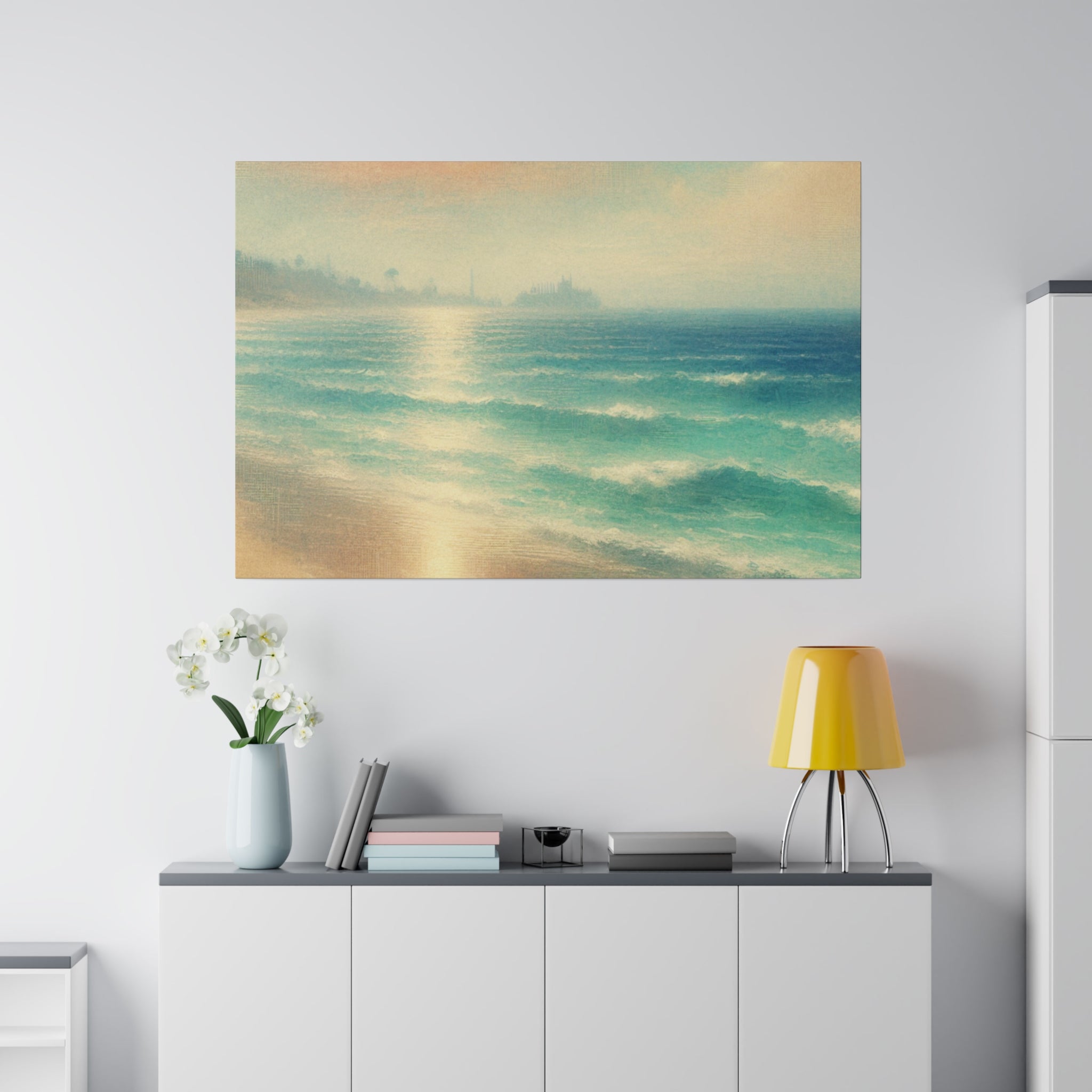 Impressionist Seashore Symphony Beach Painting Canvas