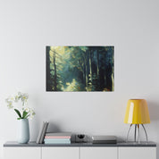 Bright Moonlight Forest Painting Canvas