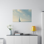 Serene Voyage Sailboat Painting Canvas