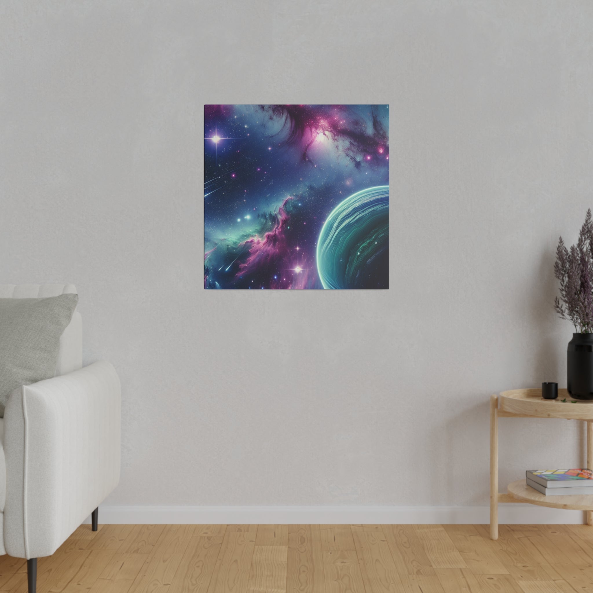 AstroGlow Majestic Nebula Galaxy Space Art Canvas