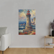 Beacon Muse Coastal Wall Art Lighthouse Painting Canvas