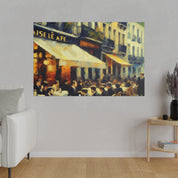 Old Time French Street Cafe Artwork Canvas