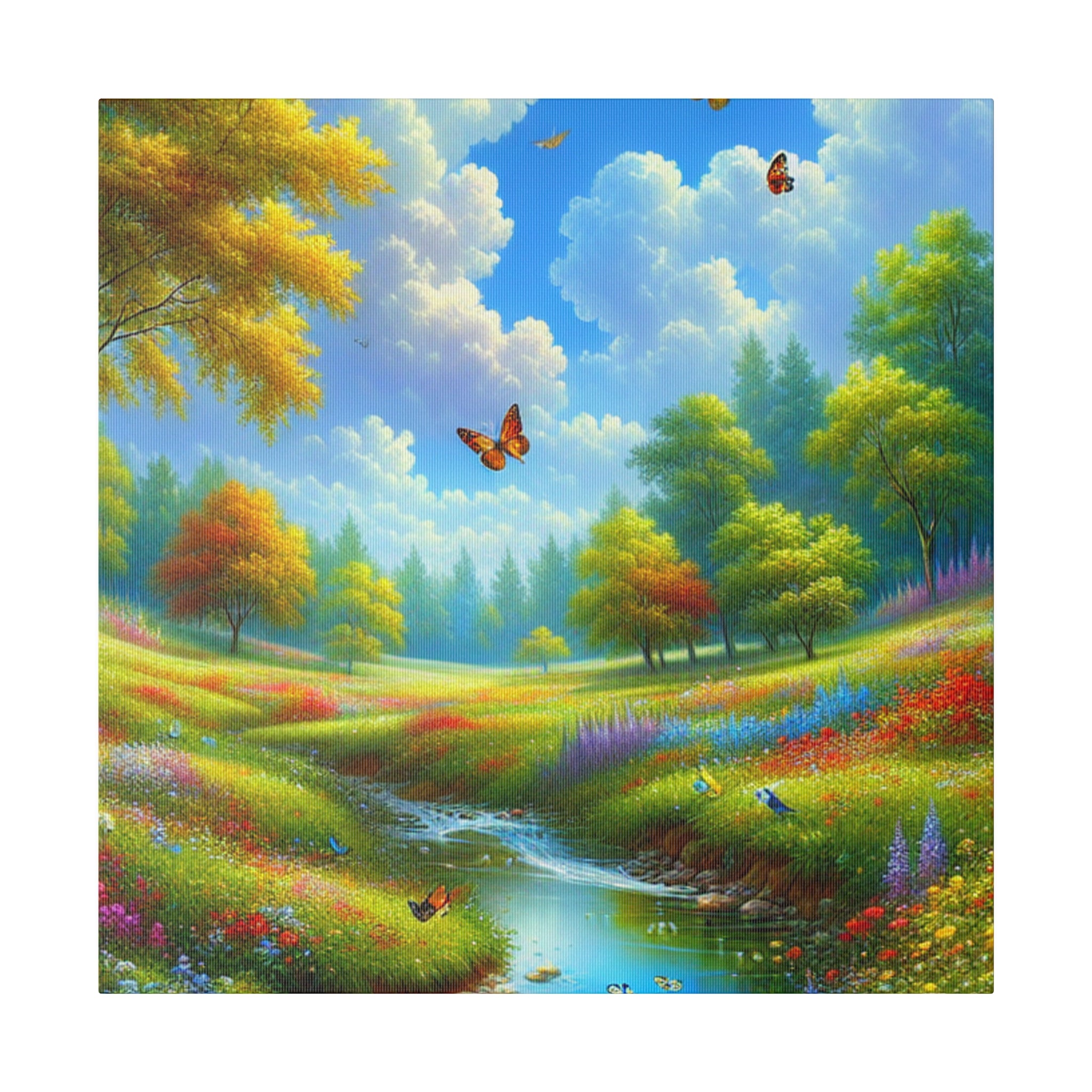 Sun-Kissed Summer Splendor Landscape Painting Canvas