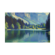 Tranquil Lake Serenity Lake Painting Canvas