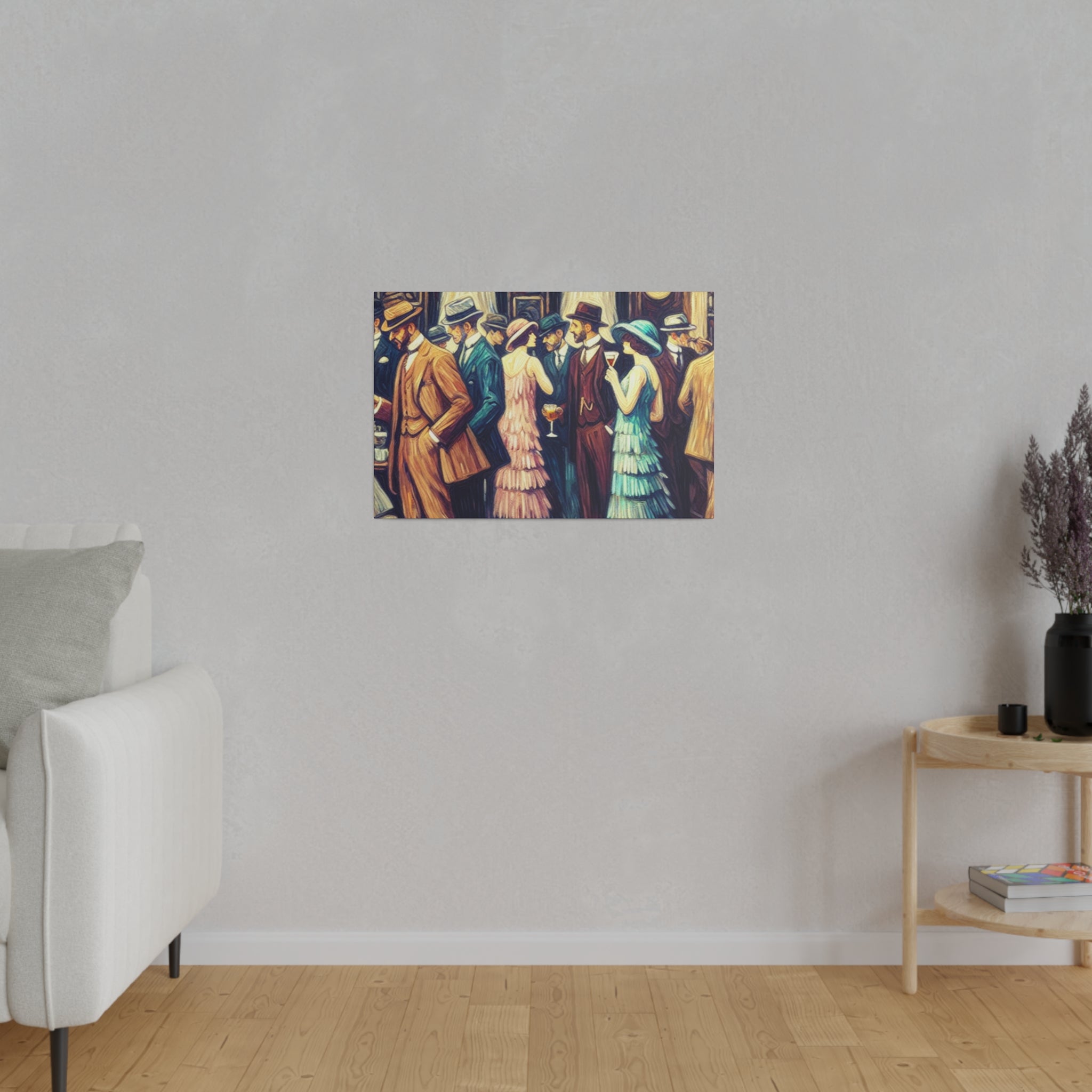 Hootch Hideout Haven Retro Speakeasy Bar Art Canvas