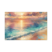 Tranquil Beach Pastel Canvas