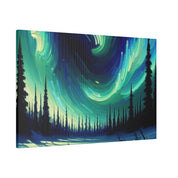 Aurora Winter Whisper Northern Lights Painting Canvas