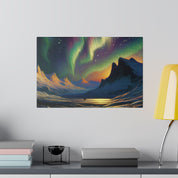 Auroral Frost Lullaby Northern Lights Painting Canvas