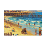 Summer Beach Mornings Coastal Beach Painting Canvas