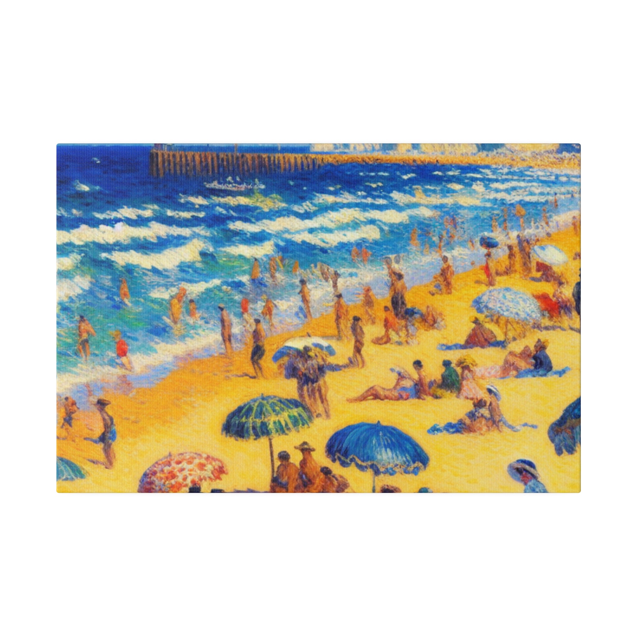 Sea Vintage Whispers Beach Painting Canvas