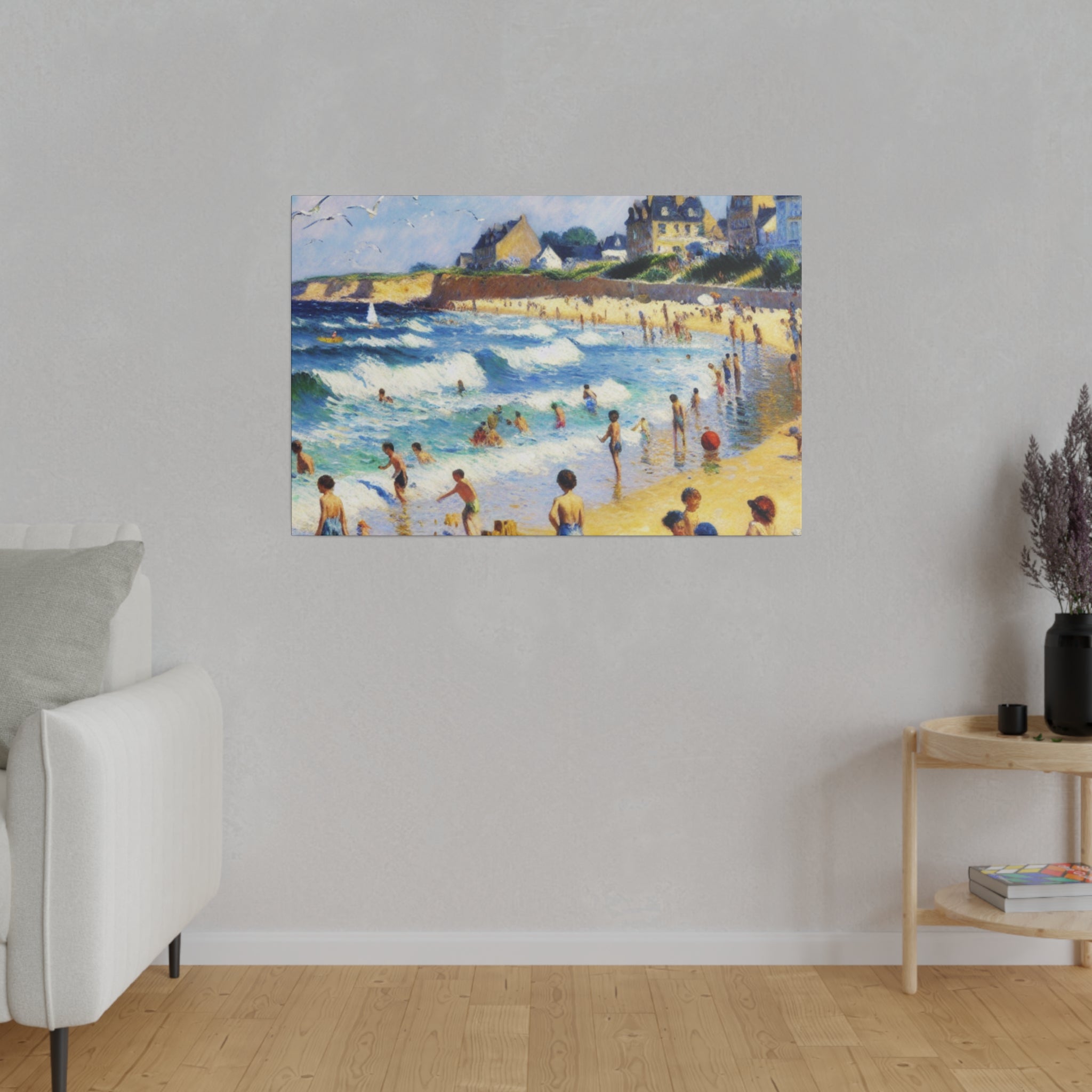 Seaside Serenity Coastal Decor Beach Painting Canvas